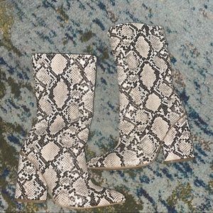 Snakeskin Booties